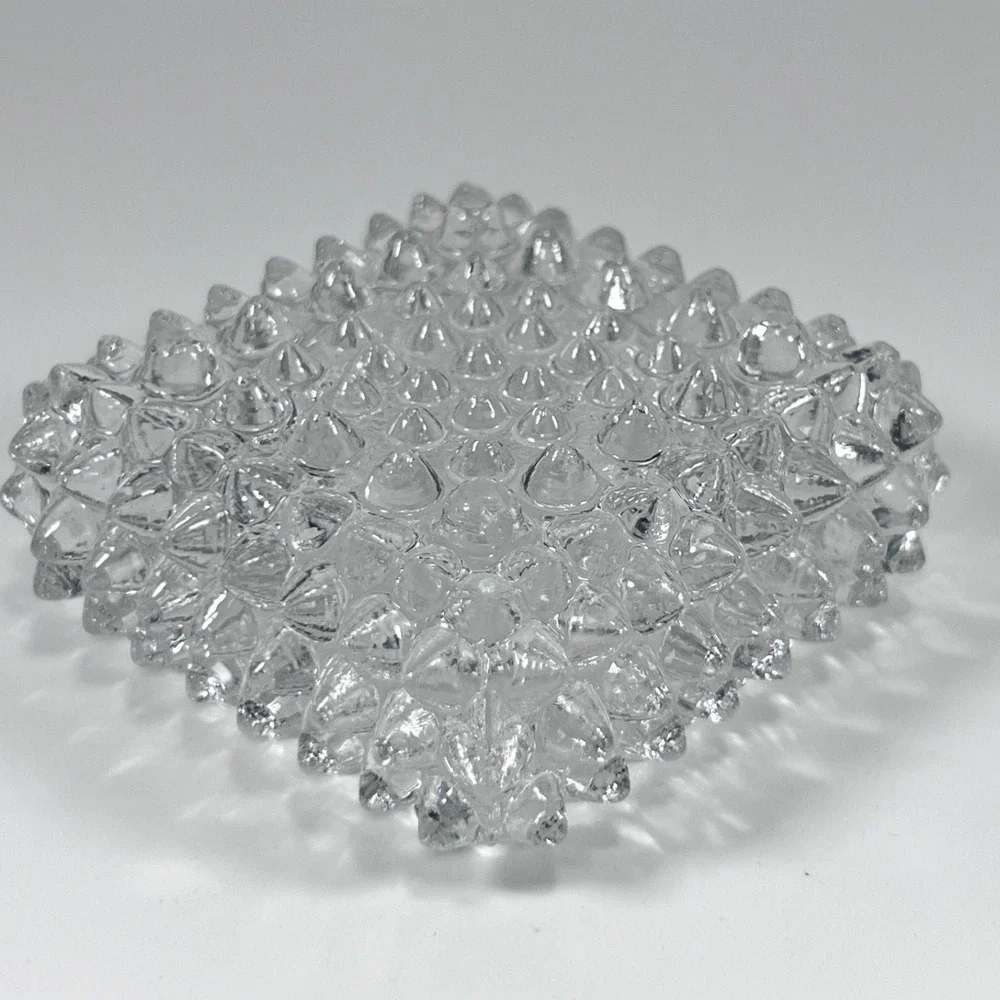 VTG Fenton Square Spiked Hobnail Tea Light Candle‎ Holder Salt Cellar Lot Of 3